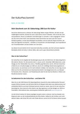 Der KulturPass kommt!