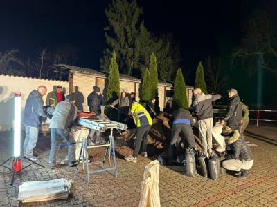 Aktuelle Hochwasserlage Stadt Artern am 27.12.2023 