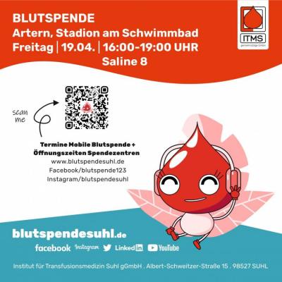 Blutspende am 19.04.2024 in Artern 