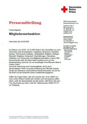 Mitgliederwerbeaktion DRK