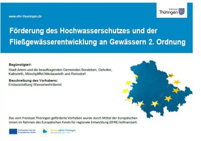 Förderung des Hochwasserschutzes und der Fließgewässerentwicklung an Gewässern 2.Ordnung