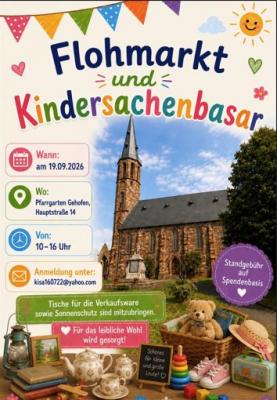 Flohmarkt und Kindersachenbasar in Gehofen am 19.09.2026