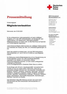Mitgliederwerbeaktion des DRK Kreisverband Sömmerda/Artern e.V.