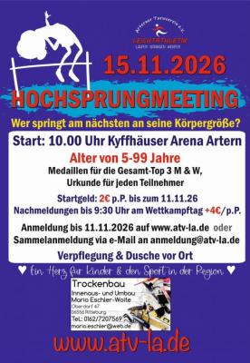 Hochsprungwettbewerb des ATV am 15.11.2026